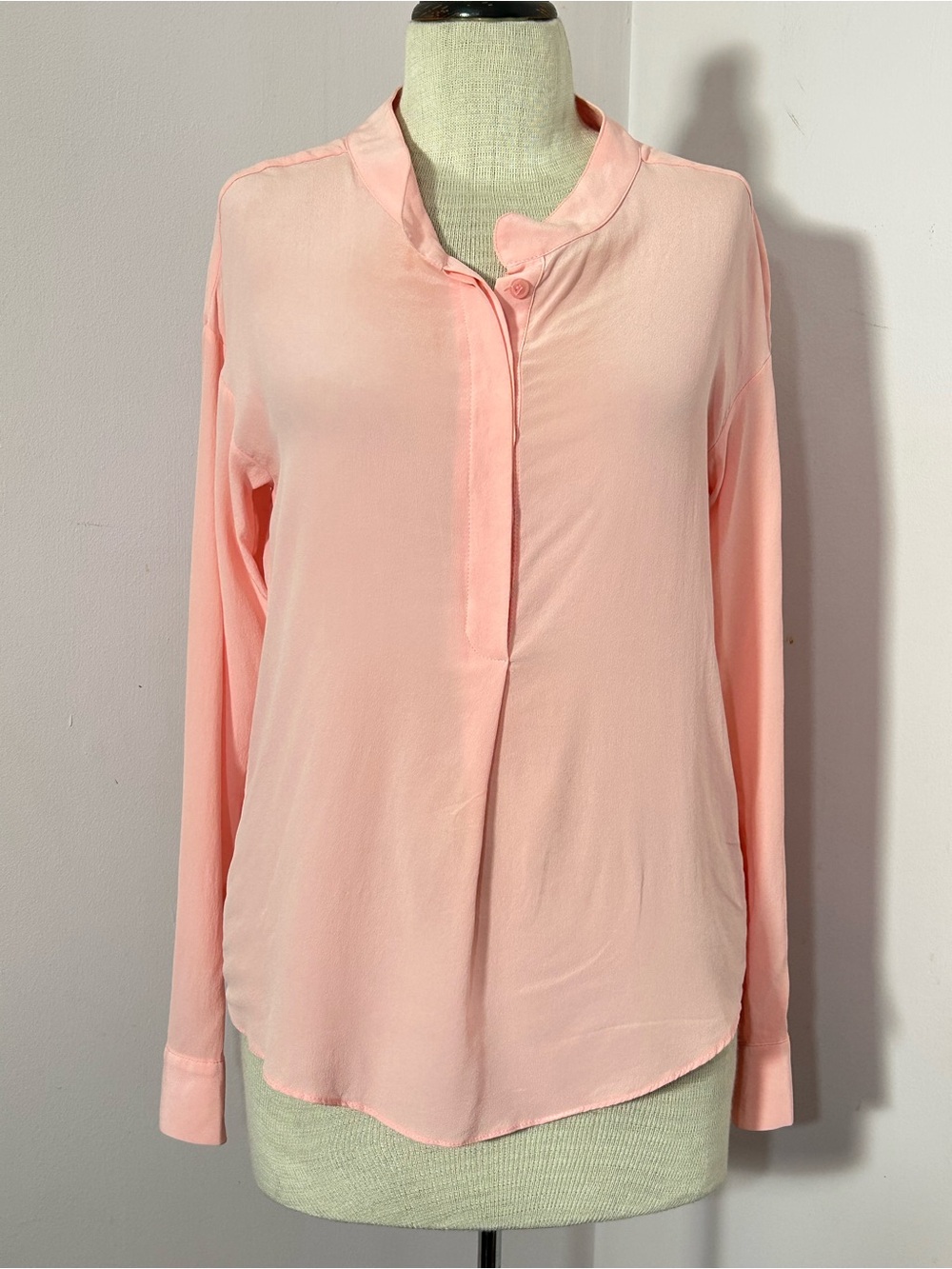 Toupy Paris Pink Silk Blouse Extra Small